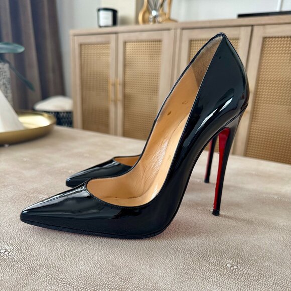 Christian Louboutin So Kate Patent Pointed Toe 120 mm Pumps - Picture 3 of 8